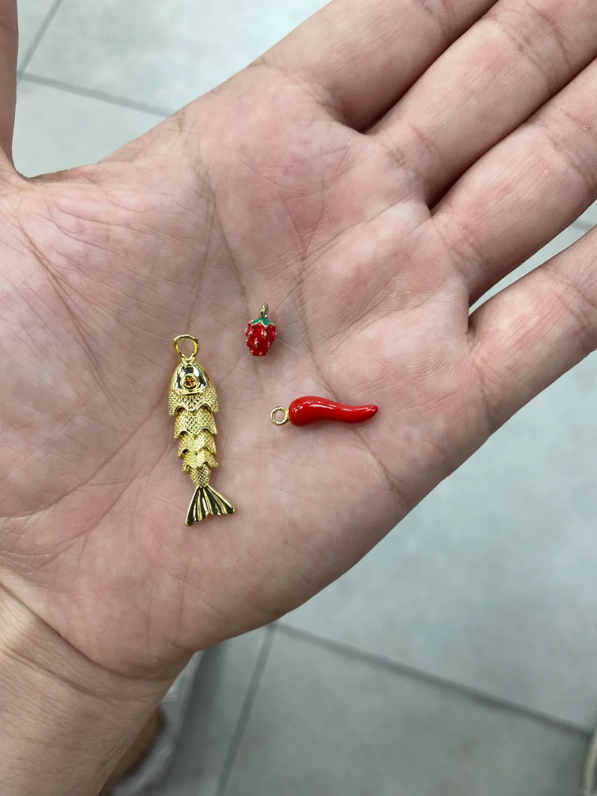 Balık, Çilek ve Biber Charm Seti 1