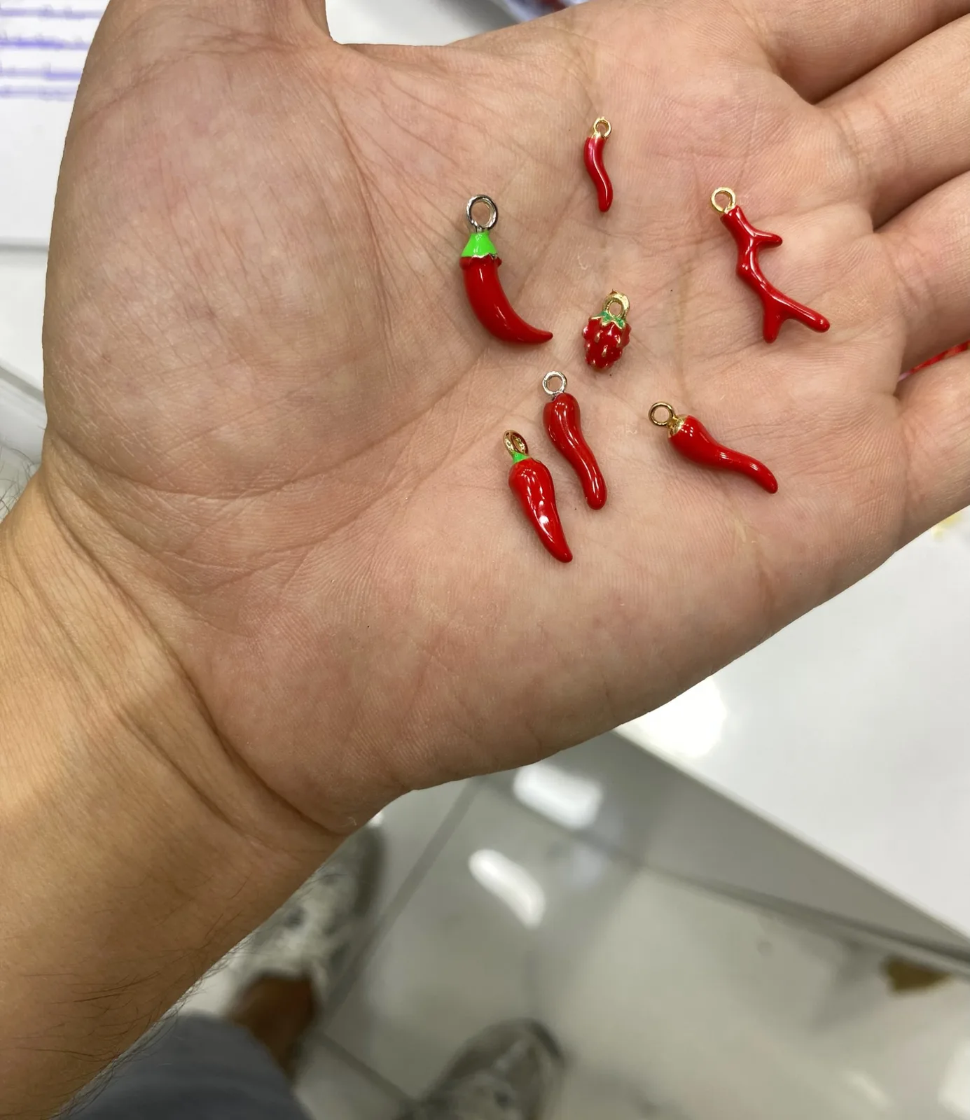 Kırmızı Biber ve Mercan Charm 1